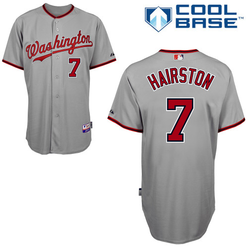 Scott Hairston #7 MLB Jersey-Washington Nationals Men's Authentic Road Gray Cool Base Baseball Jersey